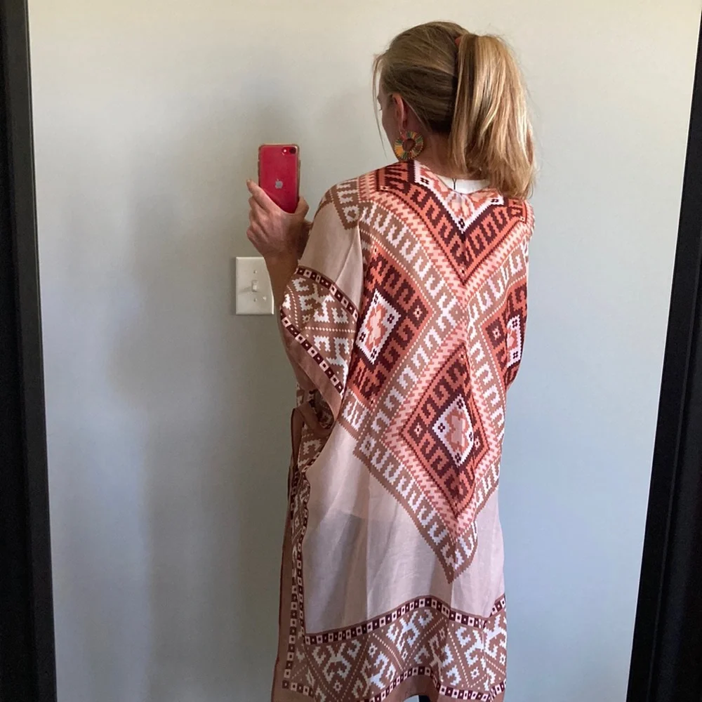 Aztec Print Boho Kimono - Picture 8 of 8